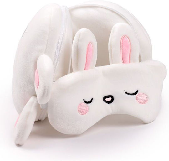 Puckator Travel Pillow Travel Set Pillow and Mask for Kids 28x16x6cm White