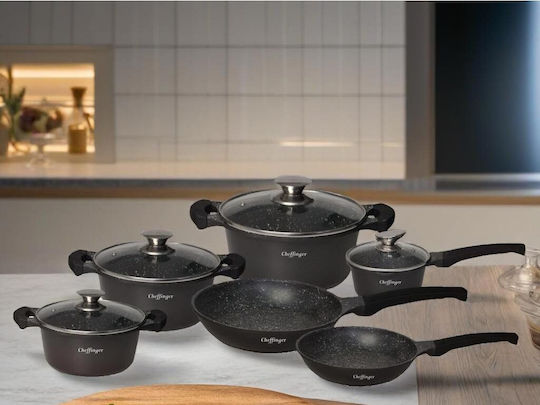 Cheffinger Kochgeschirr-Set aus Aluminiumguss 10-teilig