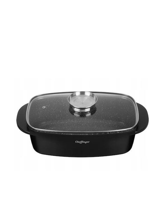 Cheffinger Dutch Oven mit Glasdeckel 34x23cm 1Stück