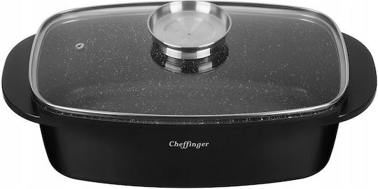 Cheffinger Dutch Oven mit Glasdeckel 34x23cm 1Stück