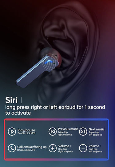 Fineblue KINGKONG Earbud Bluetooth Handsfree Ακουστικά με Θήκη Φόρτισης Γκρι