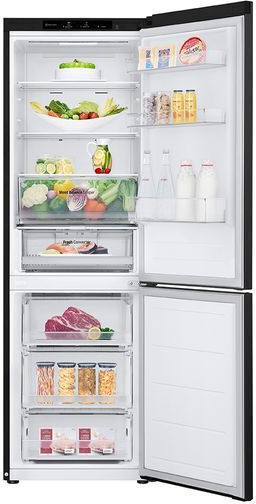 LG Fridge-Freezer 344lt NoFrost H186xW59.5xD68.2cm Black GBV3100DEP