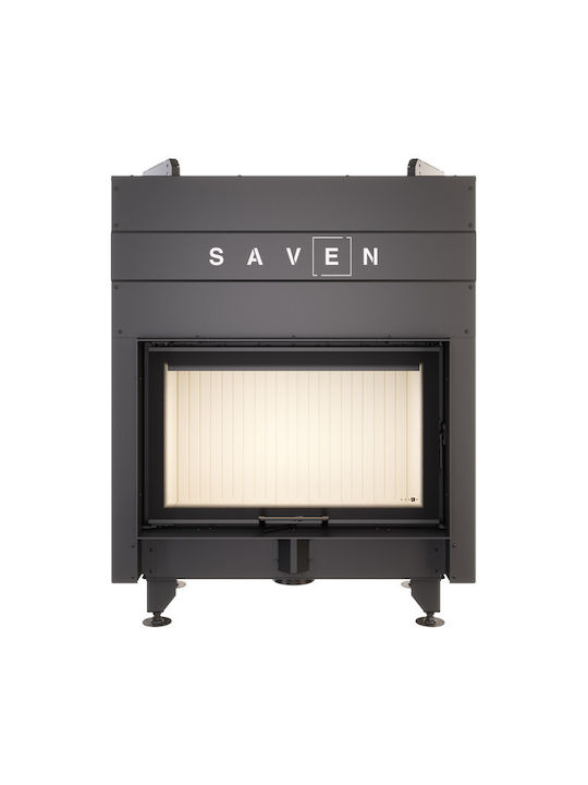 Saven Wood Fireplace Insert with Straight Window