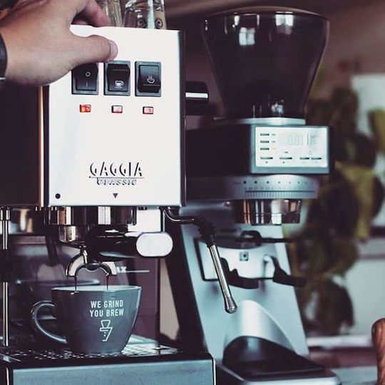 Gaggia Classic 2018/19 SB SS Μηχανή Espresso 1300W Πίεσης 15bar Ασημί