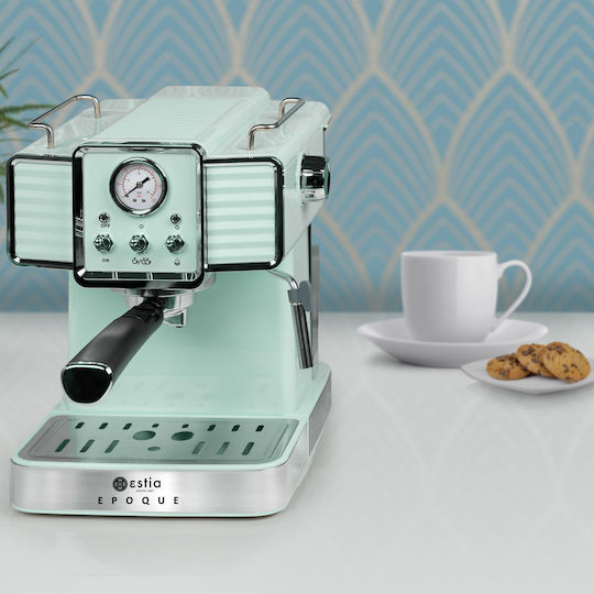 Estia Retro Epoque Automatic Espresso Machine 1350W Pressure 20bar Green