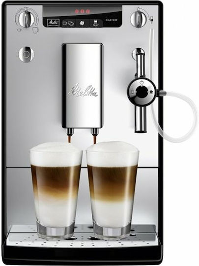 Melitta Caffeo Solo & Perfect Milk Automatic Espresso Coffee Machine 1400W Pressure 15bar for Cappuccino with Grinder Silver 208135