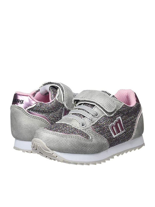 Kinder Sneakers mit Klettverschluss Silber