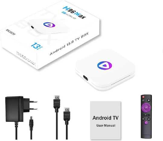 H96 Max TV Box M1 H96MAX-M1464 8K UHD με WiFi 4GB RAM και 64GB Αποθηκευτικό Χώρο με Λειτουργικό Android 13.0