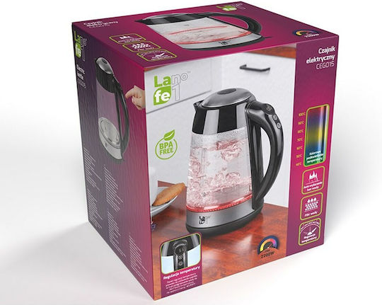 Lafe CEG015 Βραστήρας 1.7lt 2200W Μαύρος