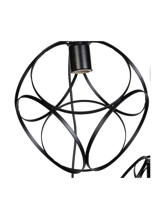 Globobox Pendant Light Black with Socket E27 17x17cm