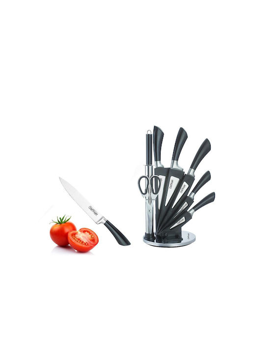 Cheffinger Knife Set with Block from Stainless Steel 8pcs