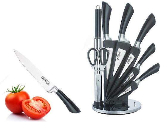 Cheffinger Knife Set with Block from Stainless Steel 8pcs