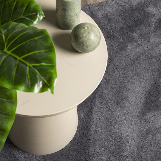 vidaXL Huarte Rutschfest Teppich Rechteckig Synthetisch,Polyester/Cotton/Leather Charcoal