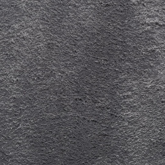 vidaXL Huarte Rutschfest Teppich Rechteckig Synthetisch,Polyester/Cotton/Leather Charcoal