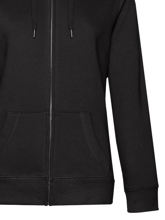 B&C Queen Women's Long Sleeve Promotional Cardigan Black Pure