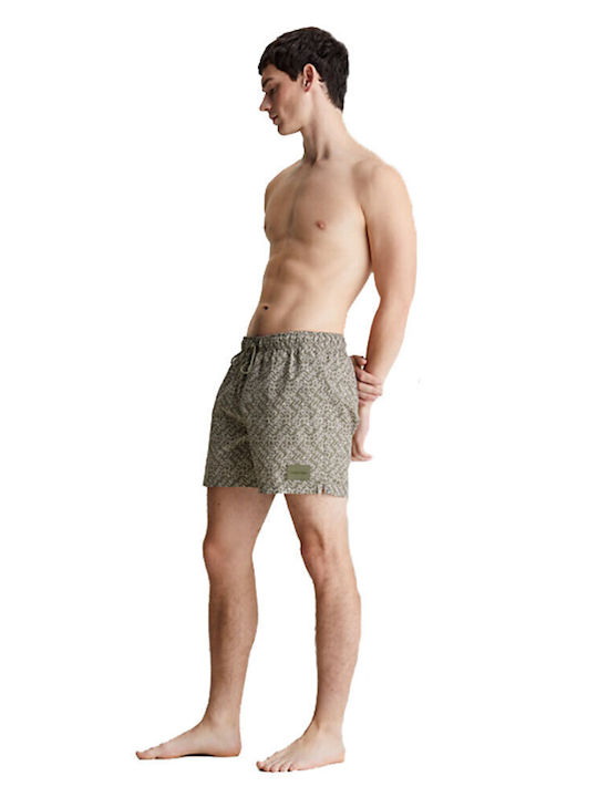 Herren Badebekleidung Shorts Khaki mit Mustern