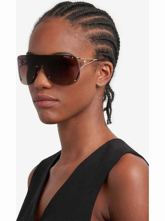 Carrera Women’s Sunglasses with Gold Metallic Frame and Grey Gradient Lens 3006/S 06J/HA