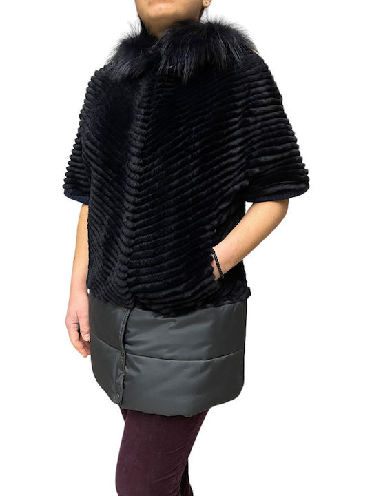 Frauen Pelz Blue