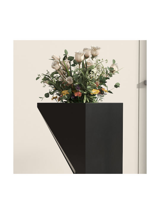 Outsunny Pot Metallic Black 30x30x100cm.
