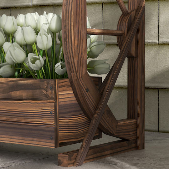 Outsunny Holz Blumenkasten 55x32x56cm