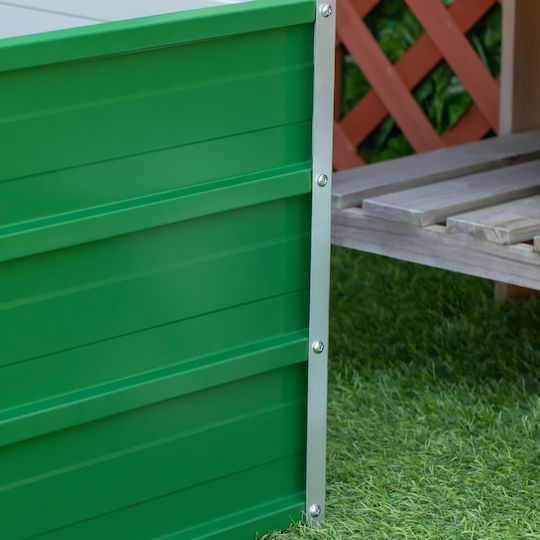 Outsunny Blumenkasten Metallisch Green 125x47x40cm.