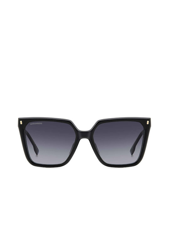 Dsquared2 Women's Sunglasses with Black Frame and Gray Gradient Lens D2 0135/S 807/9O