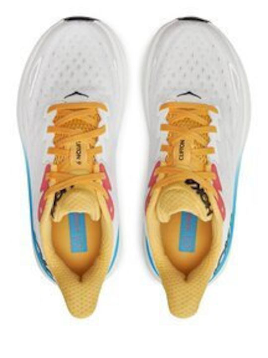 Hoka Clifton 9 Γυναικεία Αθλητικά Παπούτσια Running Λευκά