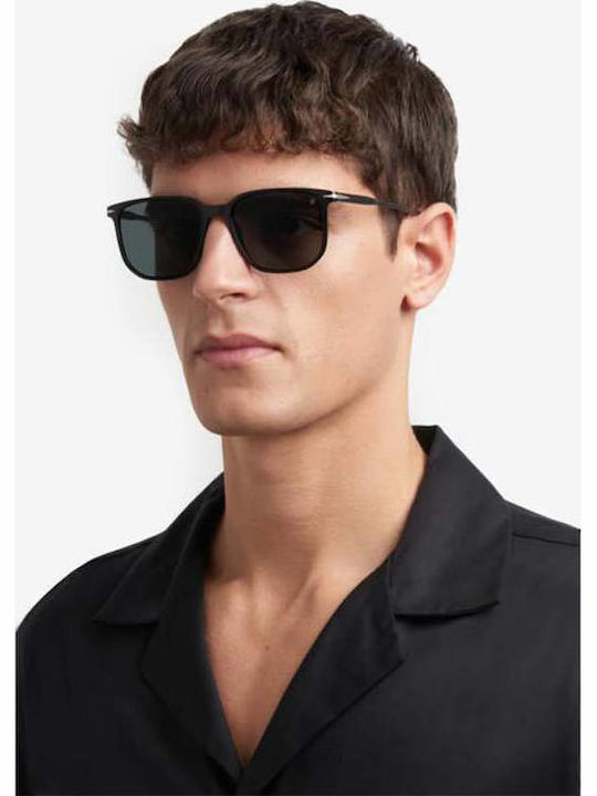 David Beckham Men's Sunglasses with Black Plastic Frame and Green Lens DB 1141/S 807/QT