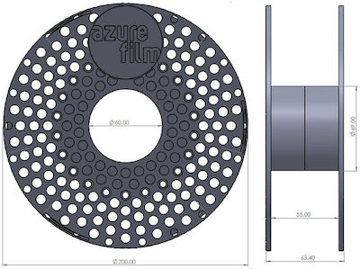 Azurefilm PLA 3D Printer Filament 1.75mm Πράσινο 1kg