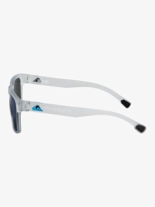 Quiksilver Sunglasses with Transparent Plastic Frame and Blue Lens EQYEY03185-xwbw