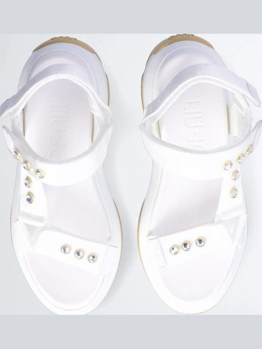 Women's Flat Sandals in White Color
