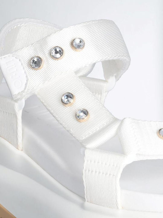 Women's Flat Sandals in White Color