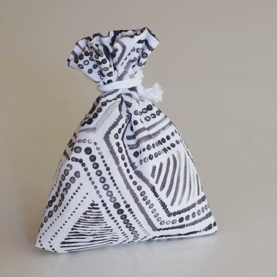 Decocraft Săculeț Geometric Din Țesătură Pentru Cadou Gri 14x18cm 12 Bucăți