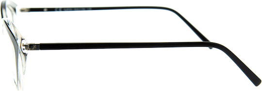 Exess Plastic Eyeglass Frame Cat Eye Black EX469 Α518