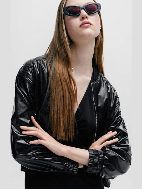 Asiri1 Κοντό Γυναικείο Bomber Jacket Μαύρο