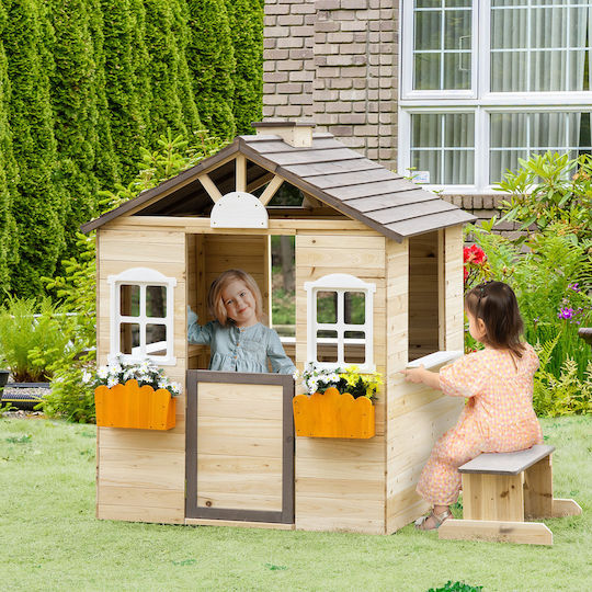 Outsunny Παιδικό Σπιτάκι Κήπου Little House 113x94x134.5εκ.