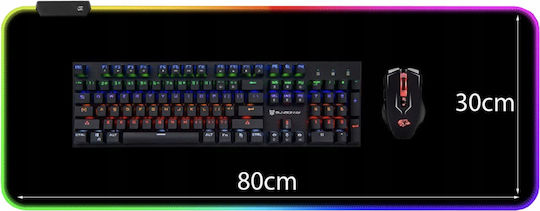 Verk Group Гейминг Мишка Пад XXL (800мм) с RGB Осветление чрез USB Черен