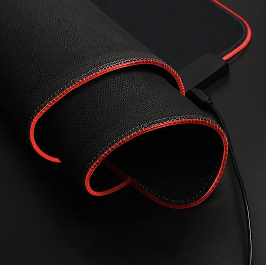 Verk Group Гейминг Мишка Пад XXL (800мм) с RGB Осветление чрез USB Черен