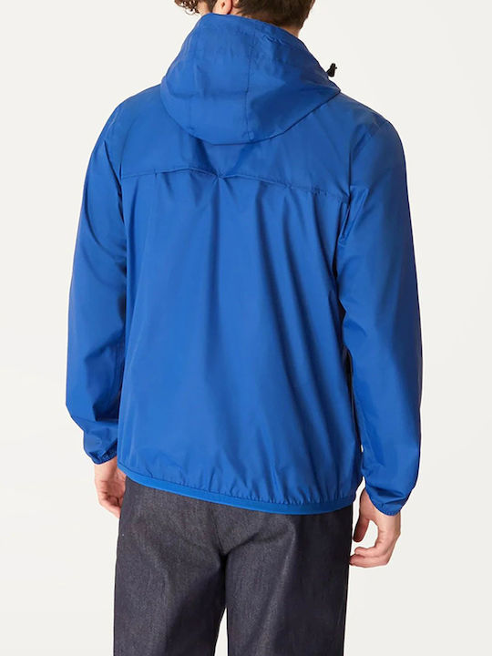 K-Way Le Vrai 3.0 Claude Men's Winter Jacket Waterproof and Windproof Blue