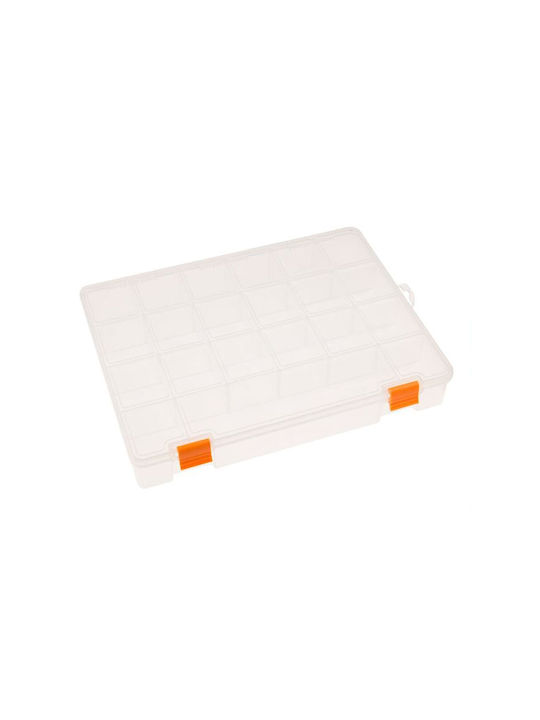 Plastic Storage Box with Lid Transparent 32.5x24.5x5cm 1pcs