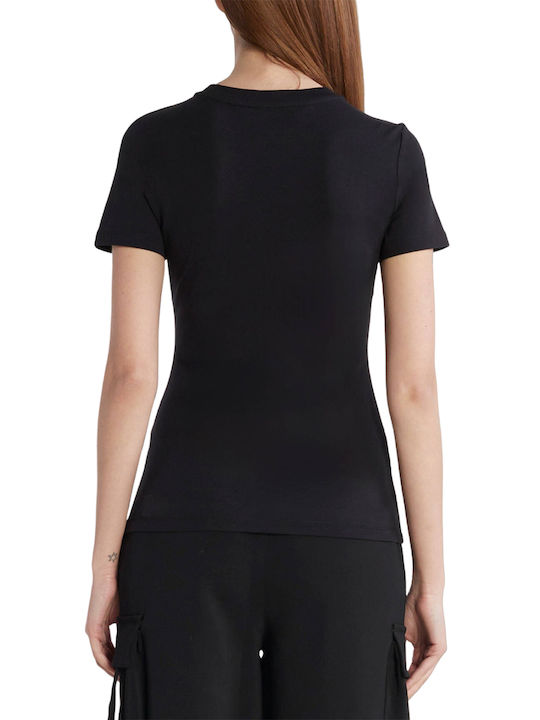 Just Cavalli Women's Blouse Cotton Short Sleeve Black