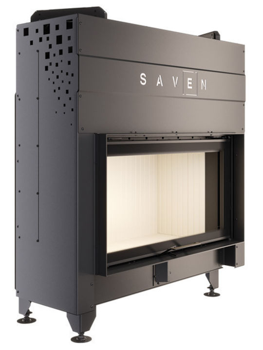 Saven Ενεργειακό Τζάκι Ξύλου 19kW Ίσιο με Συρόμενες Πόρτες Κλειστού Δοχείου