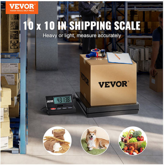 Vevor Electronic Balanță cu Capacitate de Cântărire 50kg și Subdiviziune 10gr