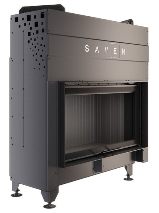 Saven Ενεργειακό Τζάκι Ξύλου 19kW Ίσιο με Συρόμενες Πόρτες Κλειστού Δοχείου