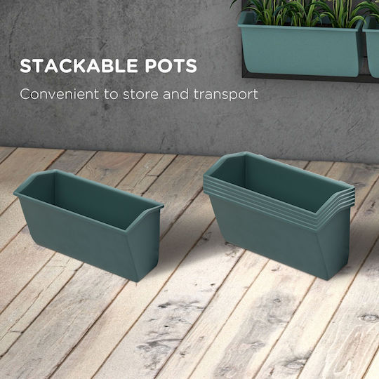 Outsunny Blumentopf Kunststoff Dark Green Outsunny Blumentopf Kunststoff Dark Green