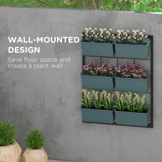 Outsunny Pot Plastic Dark Green 52x14x66cm.