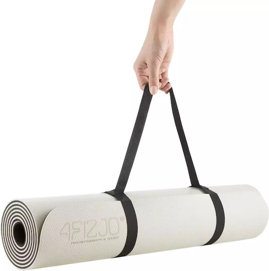 4FIZJO Στρώμα Γυμναστικής Pilates Ροζ με Ιμάντα Μεταφοράς (180x60cm)