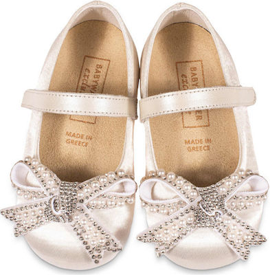 Babywalker Ecru Baptism Leather Pumps