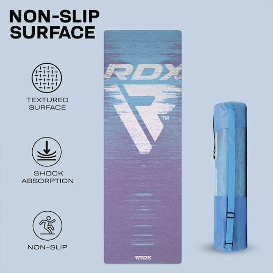 RDX Covor de exerciții fizice Yoga Albastru (183x61x0.6cm)