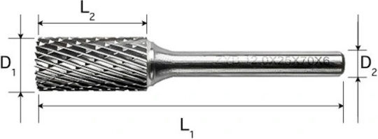 Pexcraft Φρέζα Καρβιδίου 12mm